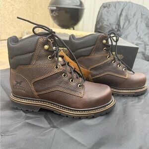 Red Wing Shoes Brown and Black Durable Work Boots
